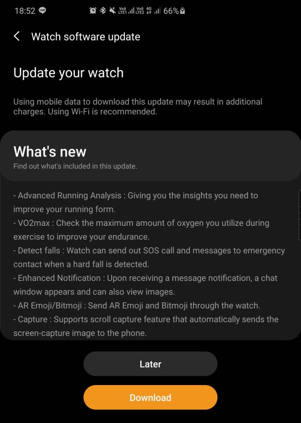 Galaxy Watch Active 2 Update