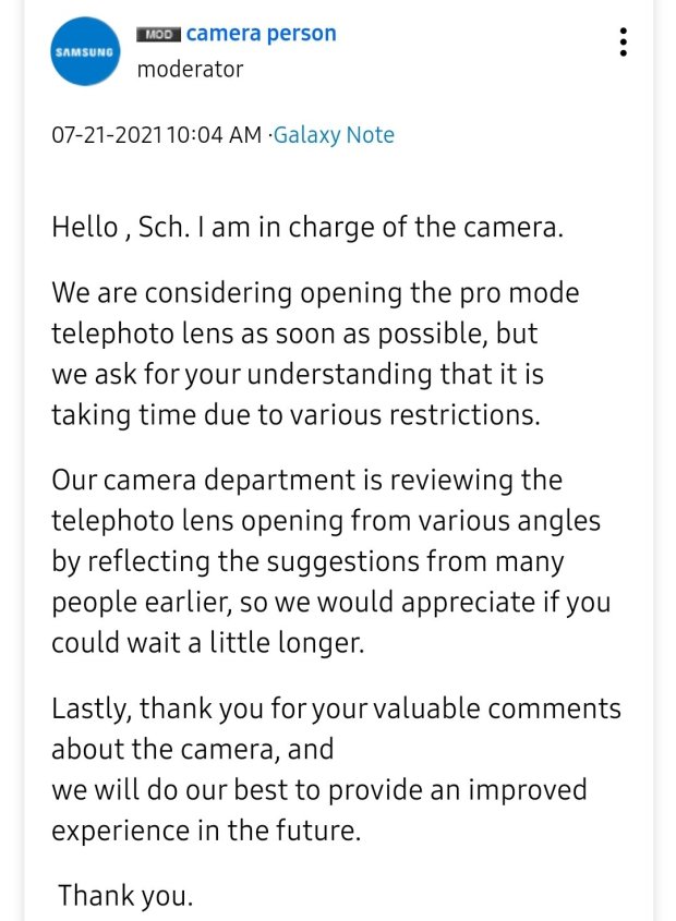 Galaxy Devices Camera Update News