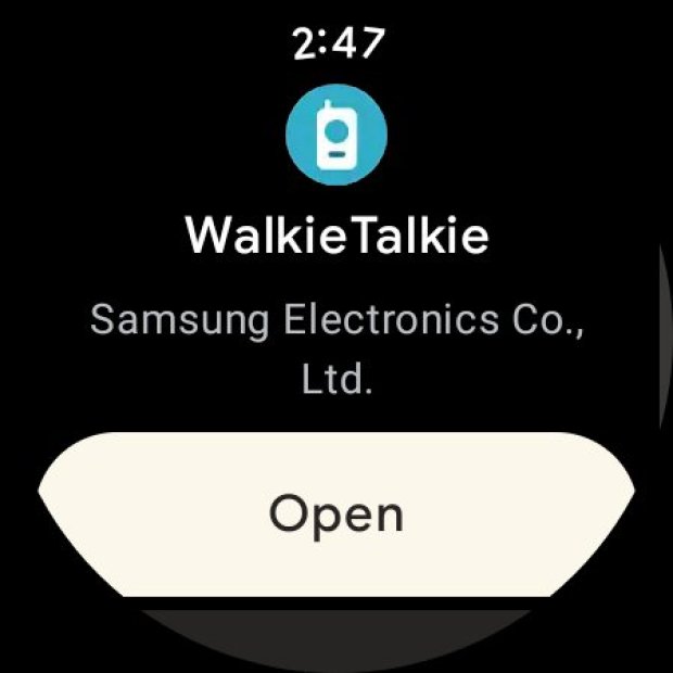 Samsung Walkie Talkie app