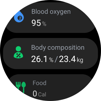 Body composition on Galaxy Watch 4