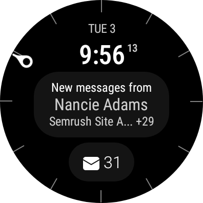 Emails on Galaxy Watch 4