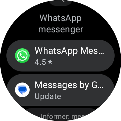 WhatsApp on Galaxy Watch